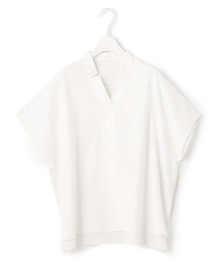 ICB L 【洗える】 タイプライタージャージーコンビ プルオーバー オフホワイト系