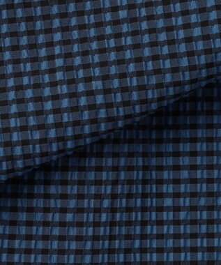 組曲 【先行予約】【WEB限定】サッカーギンガムチェック フロントフリルブラウス ブルー系3