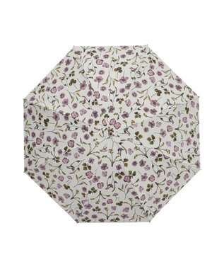 MOONBAT 【晴雨兼用/ 一級遮光/UV99％】フワクール (Fuwacool) 折りたたみ日傘 フワクールホワイト  ボタニカル 軽量 ペールピンク