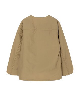 Green Parks ライト中わたノーカラーブルゾン Beige