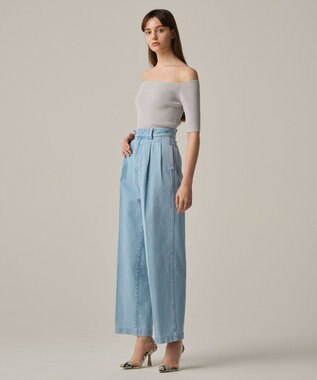 uncrave 【ご好評につき追加生産】ドライタッチ ニット オフショル トップス（uncrave WHITE） アイスグレー