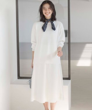 組曲 【セットアップ着用可・WEB限定カラーあり】MINA ニットフレアスカート 【WEB限定】パールホワイト系9