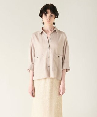 GRACE CONTINENTAL コクーンシルエットシャツ ベージュ