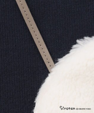 ANY KIDS 【しろたん×anyFAM】しろたんポシェットフードワンピース ネイビー