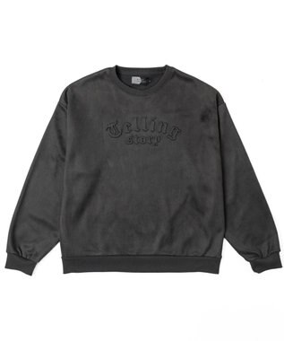 WEGO フェイクスウェードロゴプルオーバー ブラック中濃色