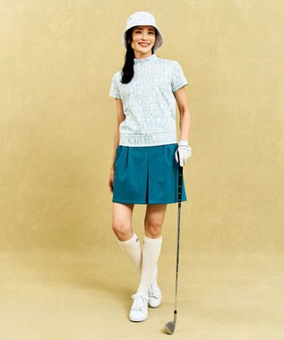 23区GOLF 【辻梨恵プロ着用】【WOMEN】ビッグロゴ モックネック 黄緑系5