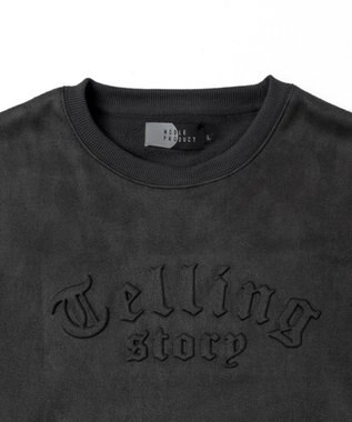 WEGO フェイクスウェードロゴプルオーバー ブラック中濃色