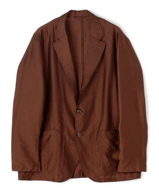 UNFILO MENS ライトウェイトシアー テーラードジャケット ダークブラウン