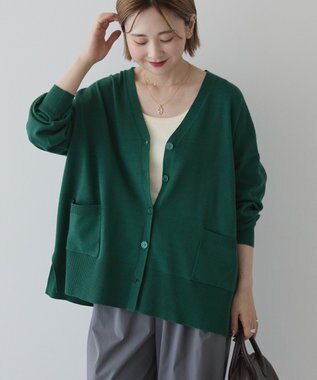 AMERICAN HOLIC 【WEB限定】バイパチVネックルーズカーディガン