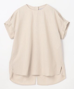 ANY 【洗濯機可能】ライトリネンクロス　チュニック サンドベージュ