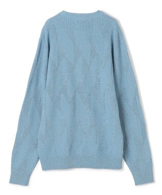 JOSEPH HOMME 新柄【洗える】シルクバルキー  クルーネックニット スカイブルー系