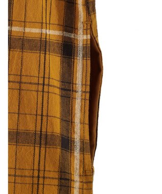 CRAFT STANDARD BOUTIQUE 先染めチェック（小）バンドカラー袖ＲＩＢ　ＯＰ Mustard