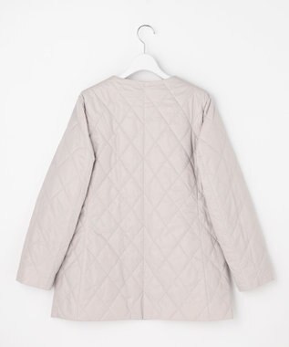 J.PRESS LADIES S 【2way】VINAジェットオックス ノーカラー コート グレージュ系