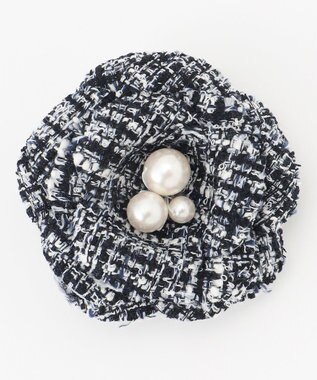 組曲 ツイードパールコサージュ ネイビー系1