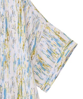 Green Parks Ｉ　アソート柄さらっとレーヨンブラウス Flower Black