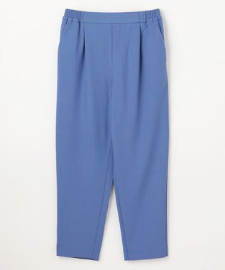 ANY L イージーケアライトストレッチテーパードパンツ ブルー
