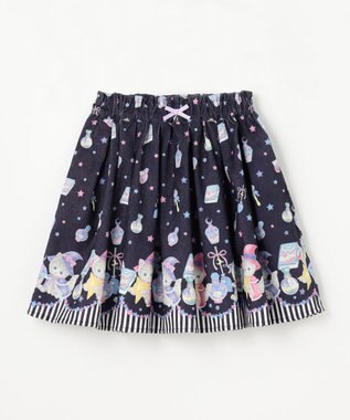 ANY KIDS マジカルキャットフレアスカート ネイビー