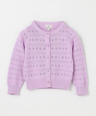 組曲 KIDS 【90-100㎝】フラワーアイレット カーディガン