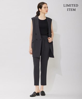 ICB 【WEB限定・洗える】BackSatinGeorgette ノーカラージレ グレー系