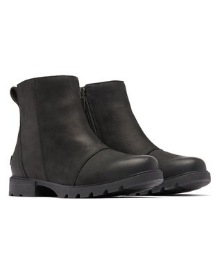 SOREL エミリー３ジップ　ウォータープルーフ Black, Black