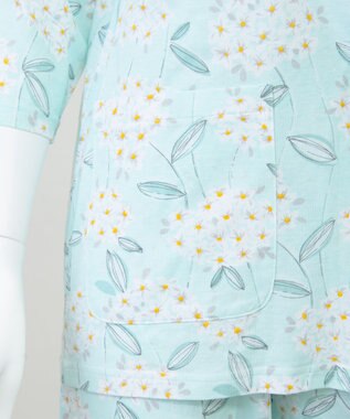 Wing 【数量限定　特別価格】パジャマ　７分袖・８分丈ズボン　綿100%　花柄　ウイング／ワコール　EP8951 メロン