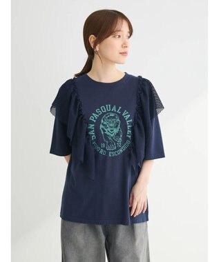 Green Parks ・ＳＵＧＡＲ　ＳＰＯＯＮ　ＬＩＯＮｐｔラッフルＴＥＥ Navy