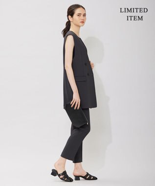 ICB 【WEB限定・洗える】BackSatinGeorgette ノーカラージレ グレー系