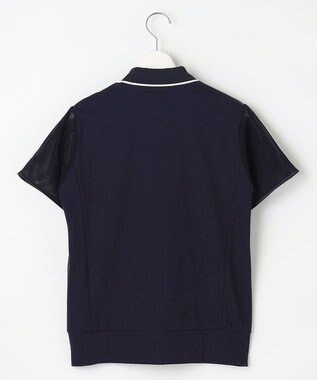23区GOLF 【辻梨恵プロ着用】メッシュスリーブストレッチポロ ネイビー系