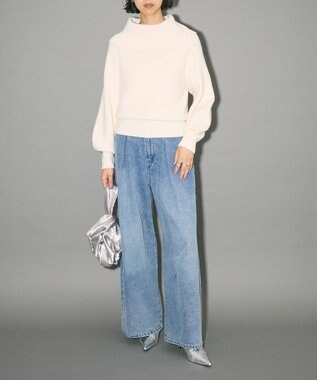 Green Parks オフショルダーニット Off White