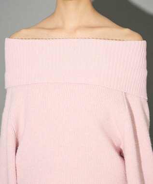 Green Parks オフショルダーニット Pink