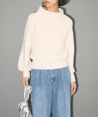 Green Parks オフショルダーニット Off White