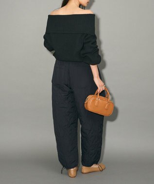 Green Parks オフショルダーニット Black