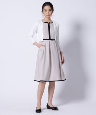 TOCCA 【接触冷感・吸水速乾・洗える】RIBBON'S CROSSROAD ドレス ベージュ系