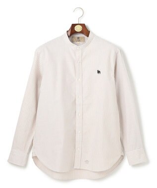 J.PRESS MEN 【IVY COLLECTION】【毎シーズン大好評】バックブル ロンストクレイジーパターン バンドカラーシャツ ベージュ系1