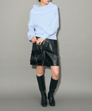 Green Parks オフショルダーニット Blue