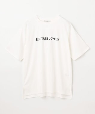 ANY 【汗ジミ防止加工】シルケットスムース半袖ロゴTシャツ オフ