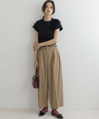 組曲 テレココサージュ Tシャツ ブラック系