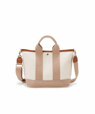 TOPKAPI 【Breath TOPKAPI】スコッチグレイン ネオレザー トート バッグ ショルダー付き M ペールベージュ