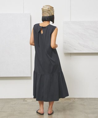 J.PRESS YORK STREET 【WOMEN】フレアギャザー ワンピース ブラック系