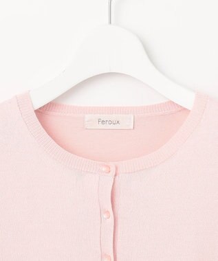 Feroux 【接触冷感・UVカット】ハーフスリーブ カーディガン ピンク系
