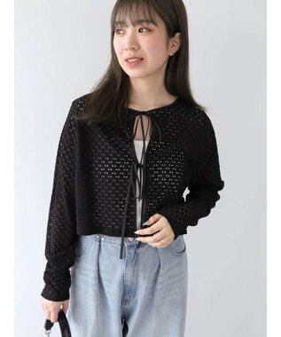 Green Parks ・ＥＬＥＮＣＡＲＥ　ＤＵＥ　２ｗａｙメッシュカーディガン