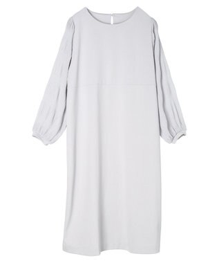 Green Parks マジョリカ袖ドッキングワンピース Gray