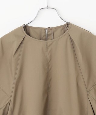 #Newans 【イージーケア】ラグランスリーブステッチブラウス カーキ系