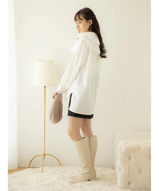 earth music&ecology ラッフルフリルチュニックブラウス Off White