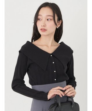 earth music&ecology ２ｗａｙビッグカラーニットプルオーバー