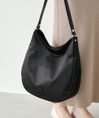 russet クラウズナイロン 縦長2WAYショルダーバッグ(CE-1623) Black