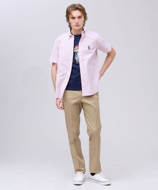 J.PRESS MEN 新デザイン【BULLDOG BOY】オックスフォード 半袖シャツ / B.D. レッド系1