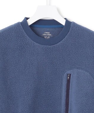 J.PRESS YORK STREET 【UNISEX】フリース クルーネックプルオーバー ブルー系