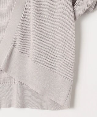 自由区 【洗える・XSサイズあり】ハイツイストコットンアセテートメッシュ カーディガン ベージュ系