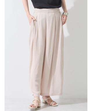 earth music&ecology レーヨンクレープイージーパンツ Beige